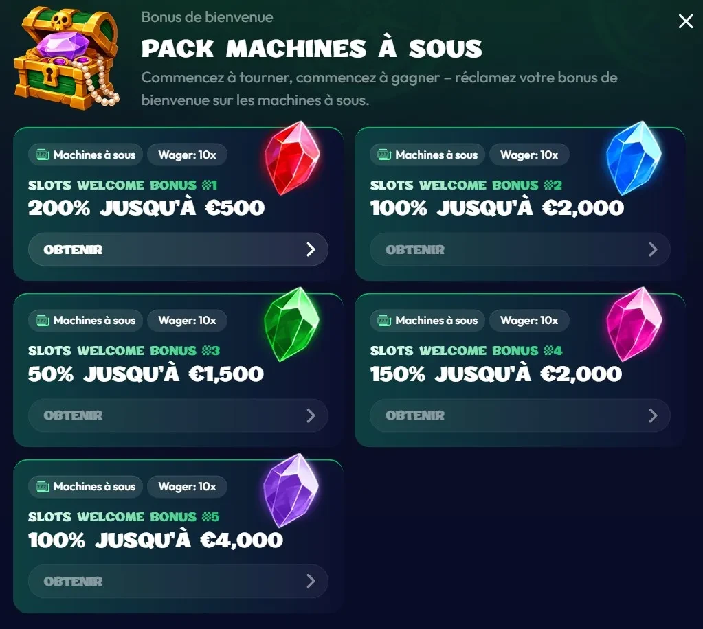 Les bonus chez Smash Casino